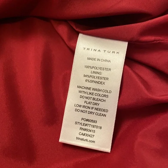 Like New Trina Turk Mai Tai Red Lace Dress Size 8 - Picture 9 of 11